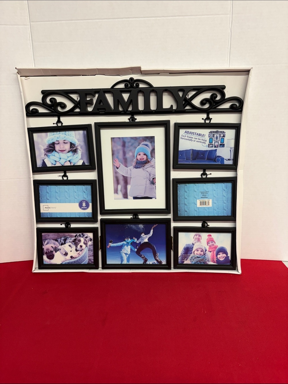 'Family' Multi-Photo Wall Frame - Black - 8 assorted frames